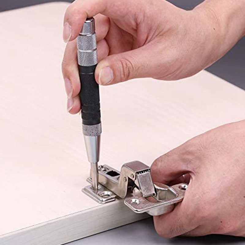6-inch Super Strong Automatic Center Punch Set Steel Spring Loaded Center Hole Punch with Adjustable Tension Handheld Punch Tool for Metal Wood 6-inch Super Strong Automatic Center Punch Set Steel Spring Loaded Center Hole Punch with Adjustable Tension Handheld Punch Tool for Metal Wood